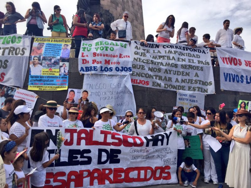 Manifestación por las miles de personas desaparecidas en Jalisco. Foto: César Octavio Huerta