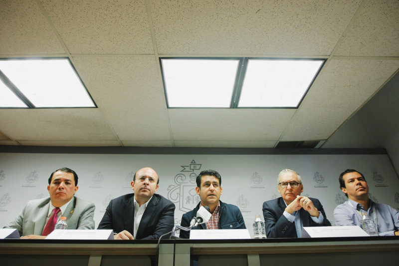 Conferencia de prensa de seguimiento al tema del Mercado Alcalde. Foto: Gobierno de Guadalajara