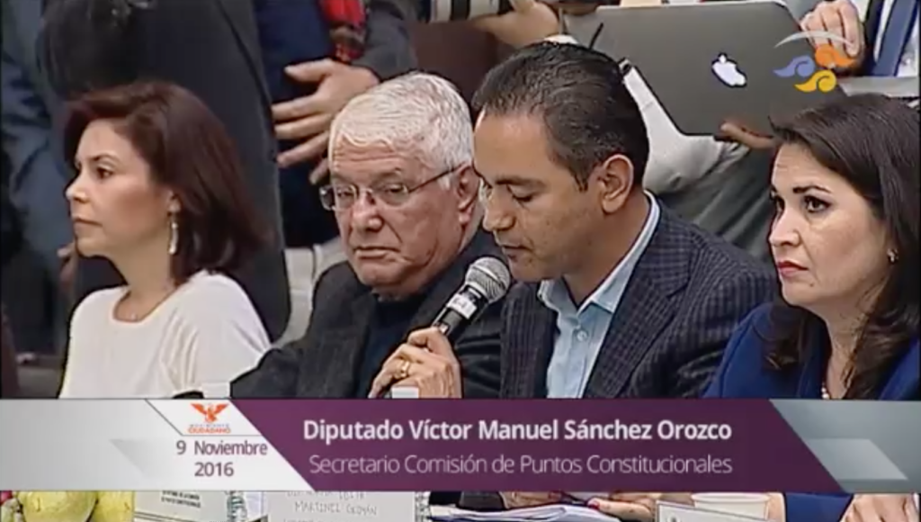 El diputado de Movimiento Ciudadano, Víctor Sánchez Orozco. Foto: Canal del Congreso