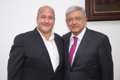 Enrique Alfaro con Andrés Manuel López Obrador. Foto del Facebook de Enrique Alfaro